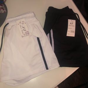 2 pairs of shorts!!!!! Black and White.